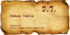 Dobos Tekla névjegykártya
